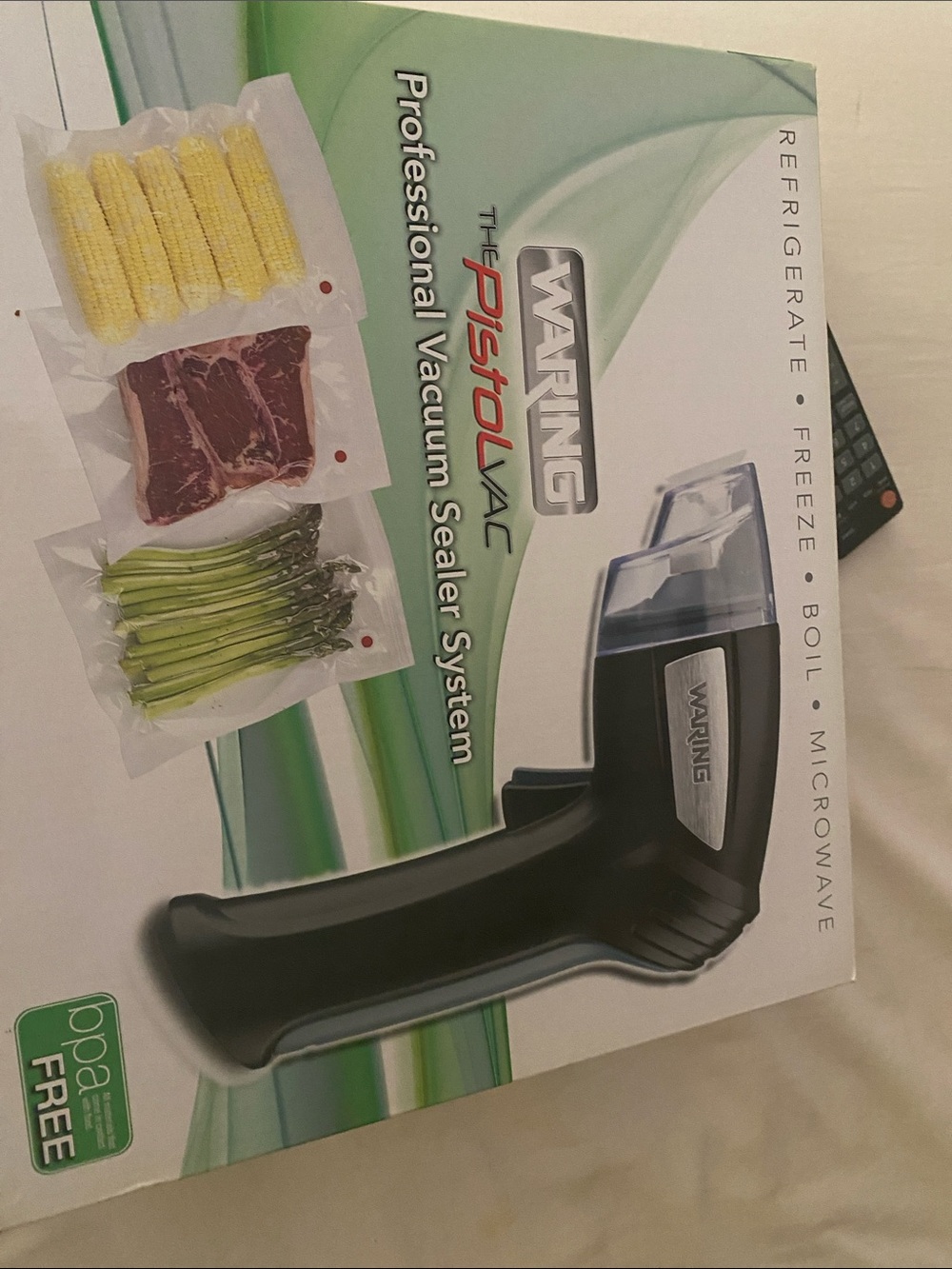 Ring Black and Silver Handheld Vacuum Sealer